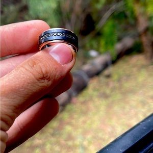 Lashbrook Men's Black Diamond
Wedding Band In Black Zirconium